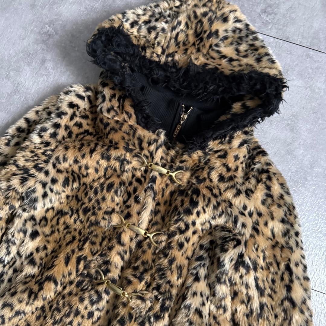 COLLIER豹柄フェイクファージャケットジップアップy2k平成ギャル