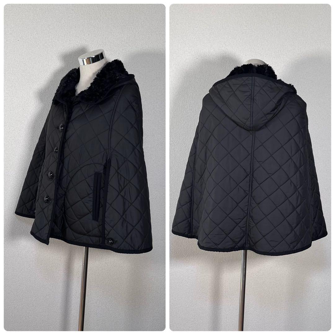 美品】マッキントッシュ 中綿キルティング ポンチョ コート 裏ボア
