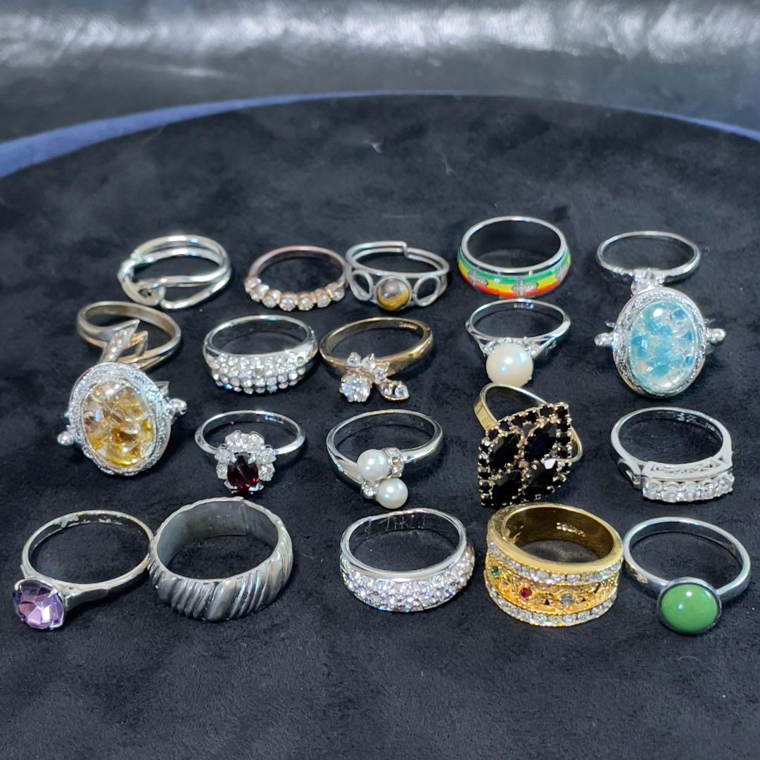 昭和レトロリング 指輪 20本まとめ売り【ジャンク】 ヴィンテージ