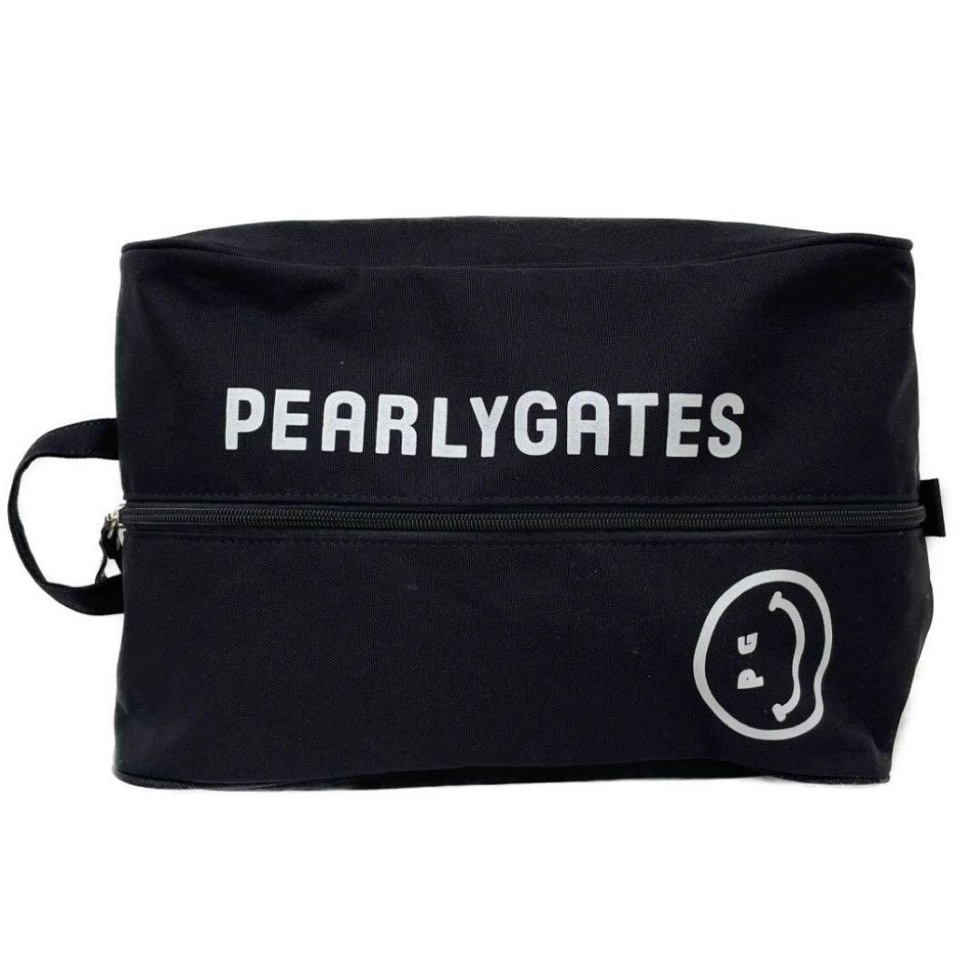 中古パーリーゲイツ PEARLY GATES シューズケース 黒 スマイル