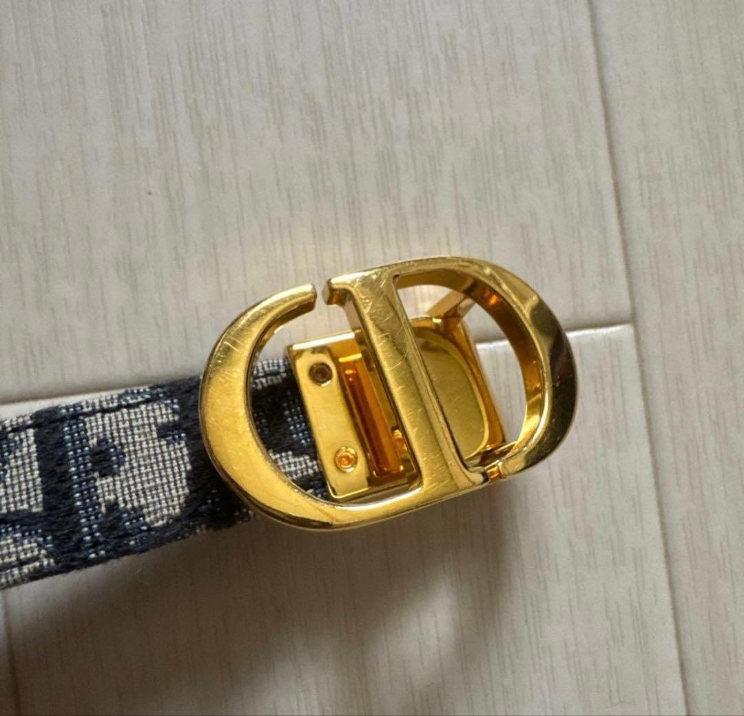 Diorキャンバスレザー ゴールドバックル リバーシブルベルト - メルカリ