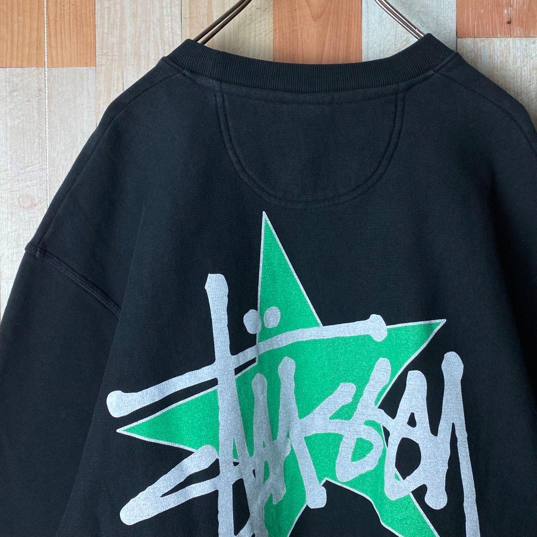 STUSSY STARS CREW ロゴ プリント スウェット トレーナー