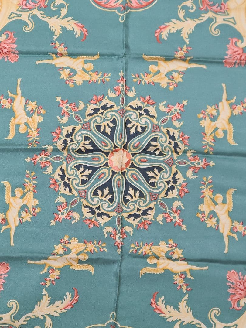 値下げ♪ETRO シルク スカーフ アラベスク柄 天使柄 イタリア製 - 小物