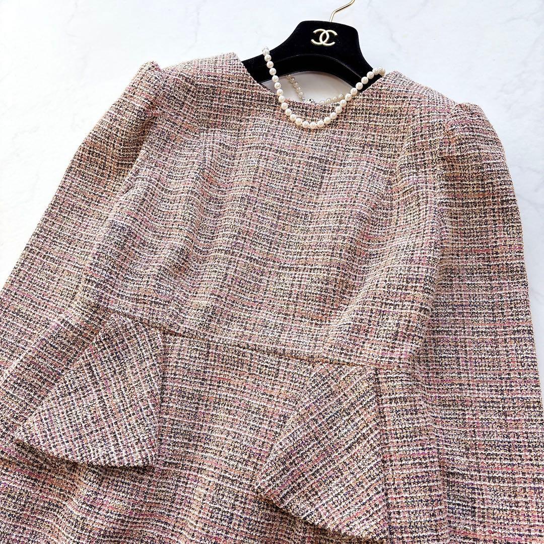CELFORD】佳子さま着用 ロングスリーブペプラムタイトワンピース 38