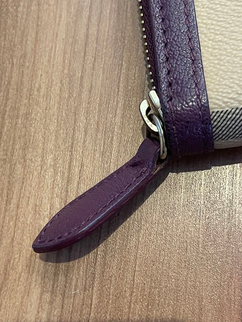 BURBERRY ノバチェック ホース ロゴ 紫 長財布