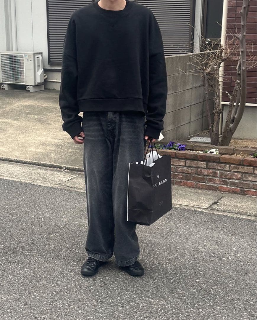 entire studios box crew black S 深水光太着用 entire studios