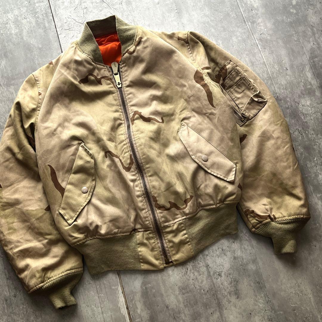 80s ALPHA MA-1 デザートカモ USA flight jacket - メルカリ