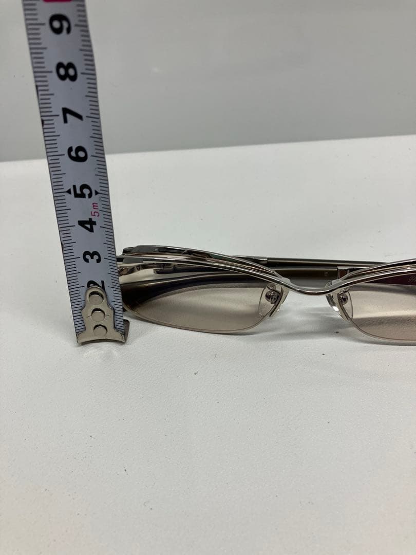 美品 希少 999,9 S-110T チタニウム 色付きメガネ 度あり M109912348