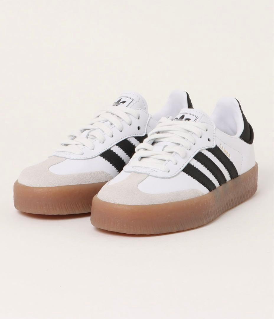 adidas　サンベイ　23.5 美品 adidas（アディダス） スニーカー SAMBAE W JI3882 LINEN WHITE GREY