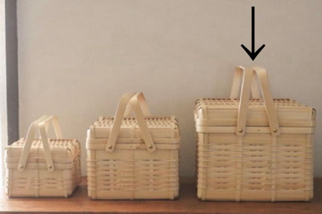 松田由紀 角物 蓋付き 竹かご 竹籠 バスケット - メルカリ