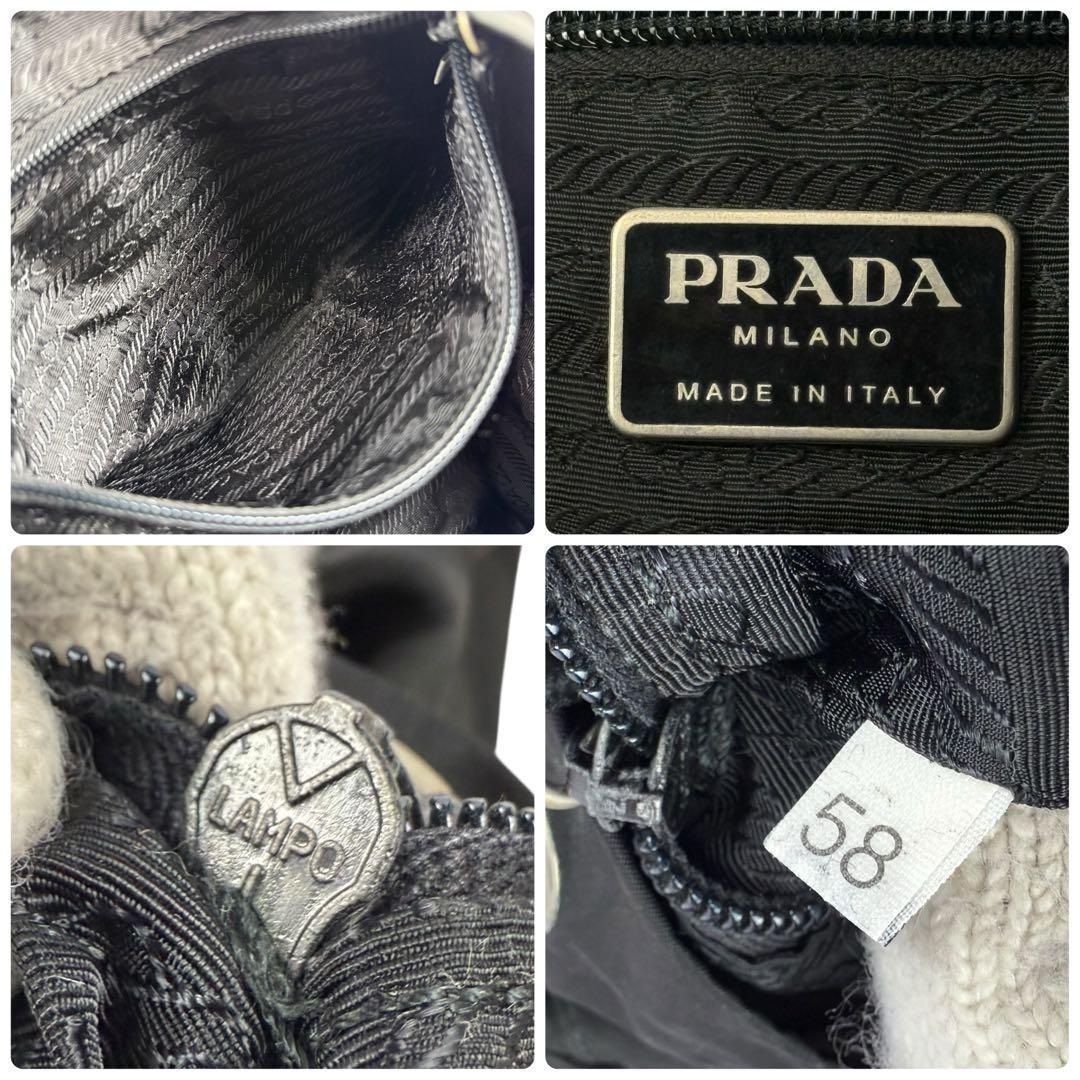 PRADA リュック ナイロン 三角ロゴ 黒 白タグ B4650 Gカード