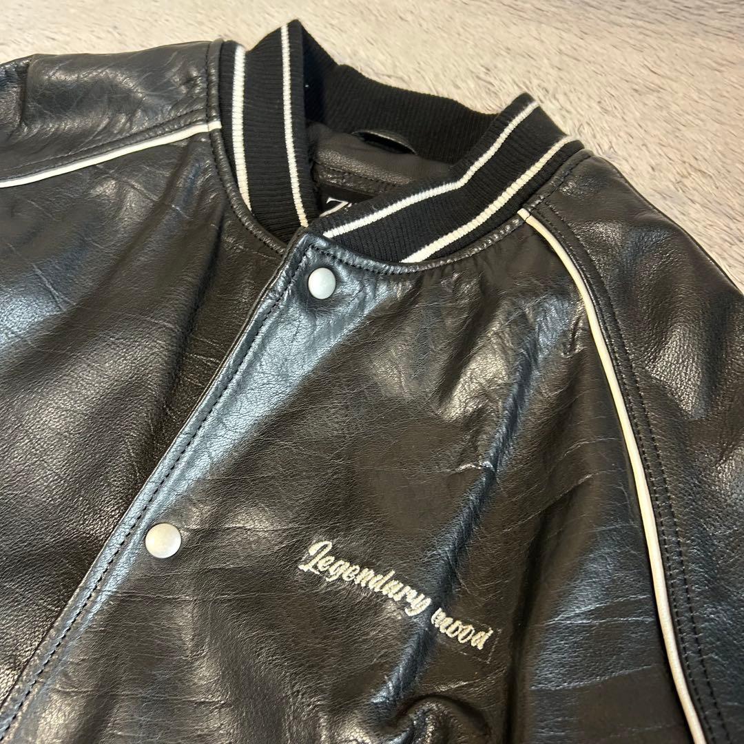 が*ん様 ZARA ザラ レザーボンバージャケット レザースタジャン 水牛革
