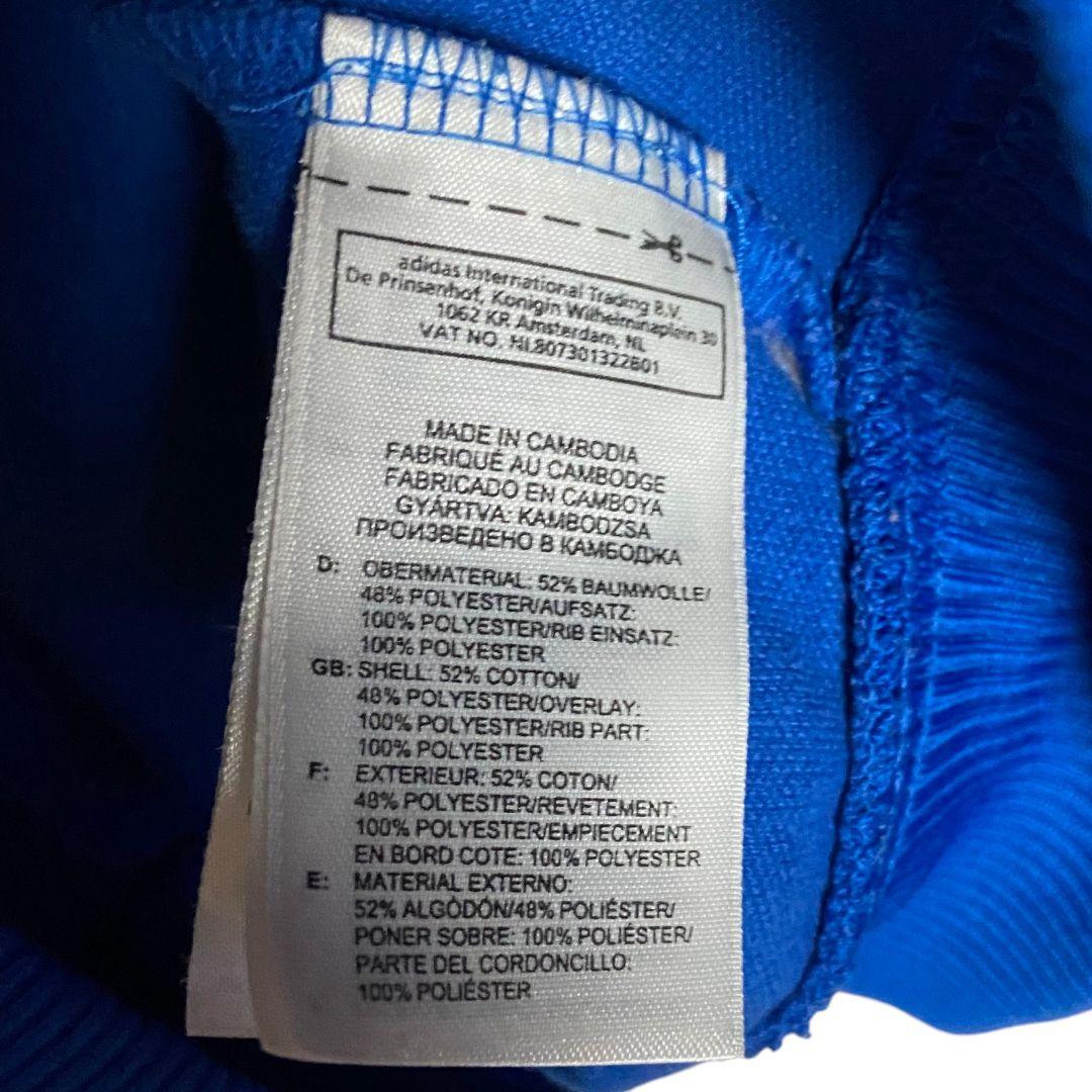 00s USA古着 アディダス トラックジャケット 青✕白 L ジャージ y2k
