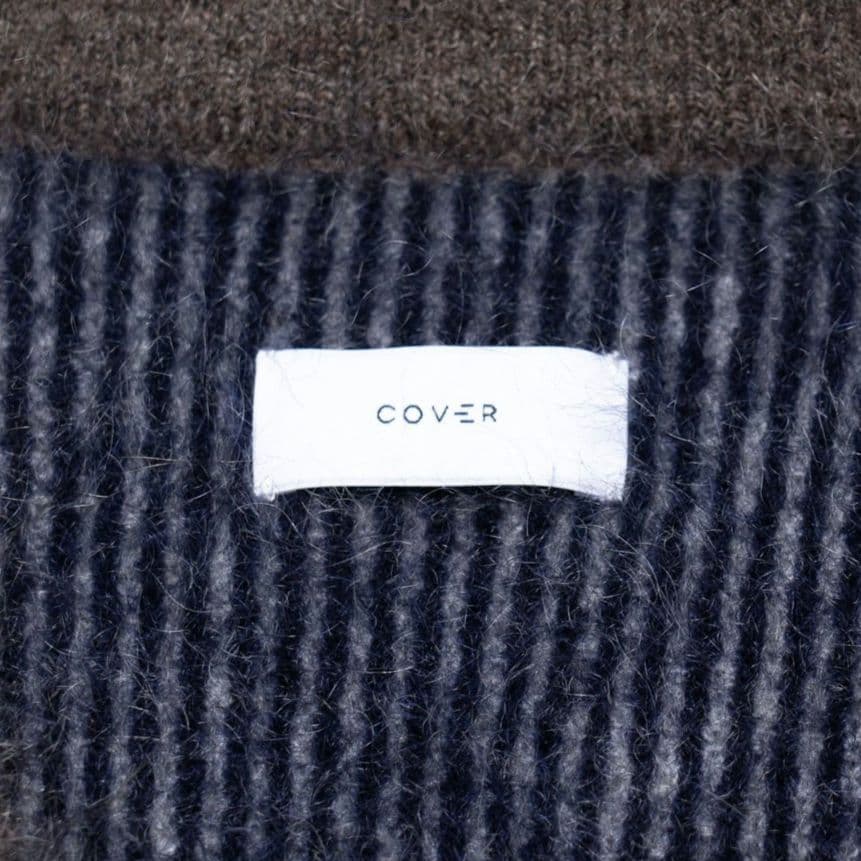 未使用品】COVER L SIX Mohair Cardigan Stripe