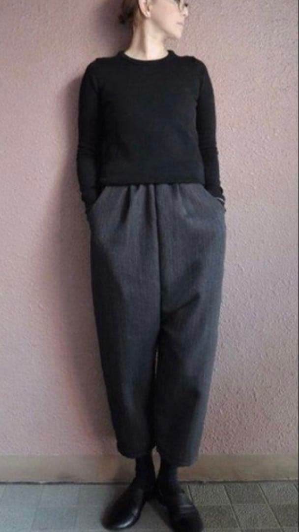 人気作家RATA ざっくり素材感 ヘリンボーンの大人モードパンツ