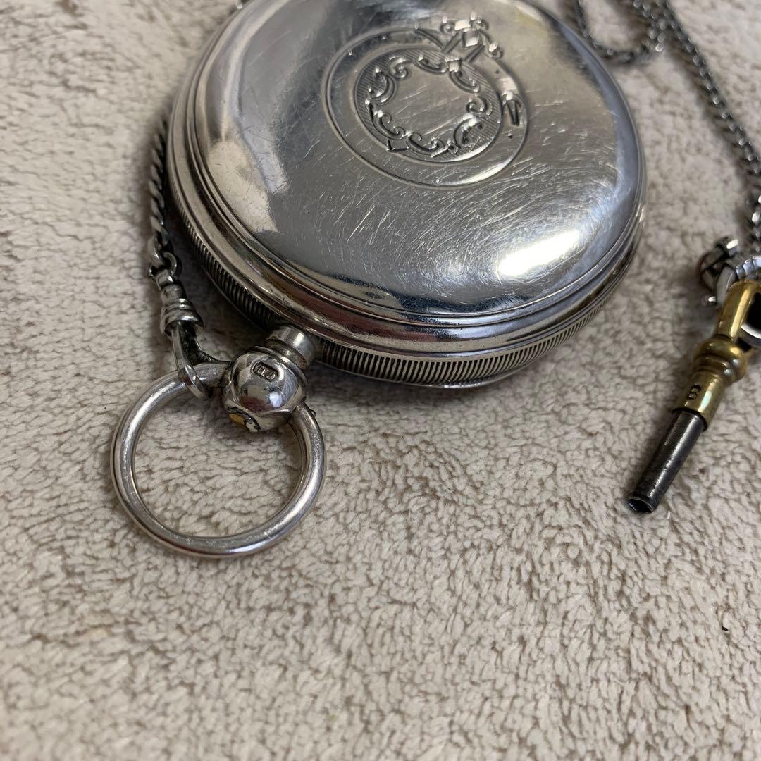 懐中時計 銀 可動品