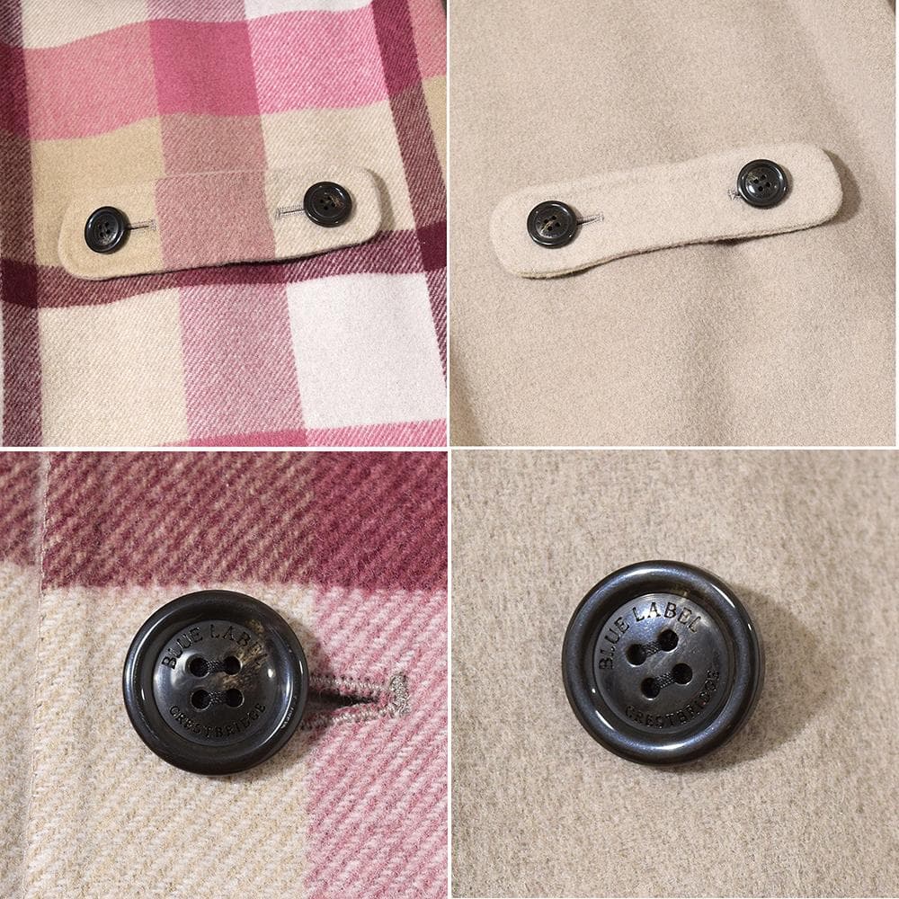 ブルーレーベルクレストブリッジ 両面 リバーシブル ケープコート メガ