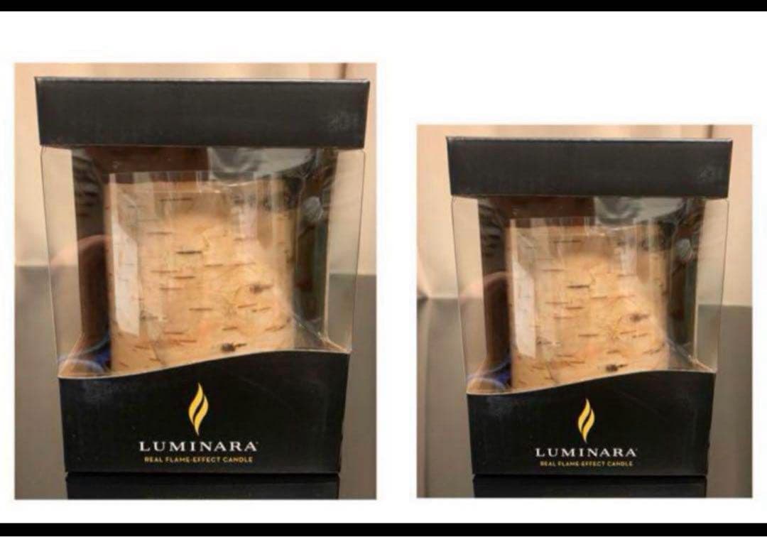 新品未使用❗️ルミナラ バーチピラー 大、小 2個セット販売 カメヤマキャンドル LUMINARA ルミナラ バーチピラー3.5×4（キャンドル