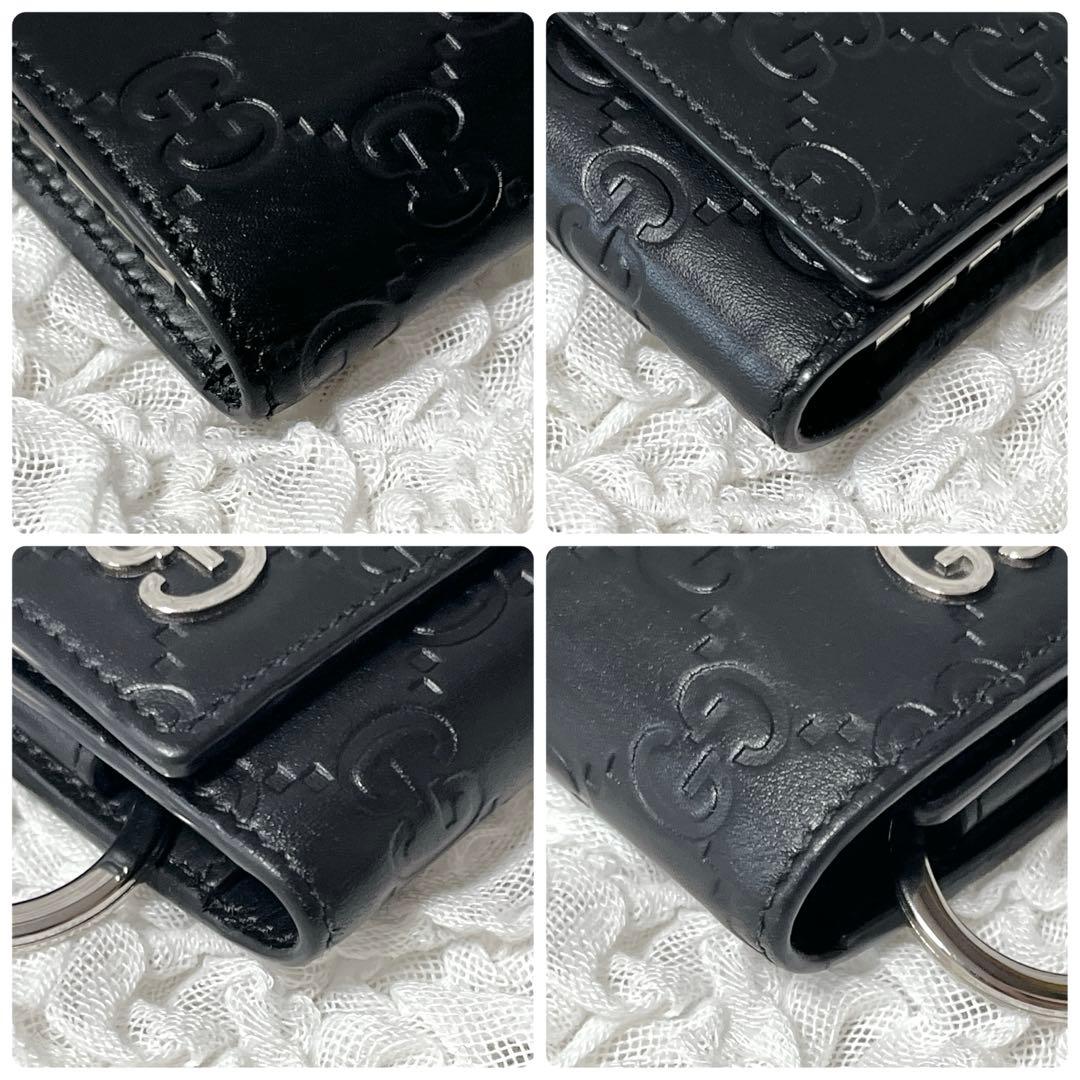 美品✨ドリアン グッチ シマ キーケース レザー インターロッキング GG