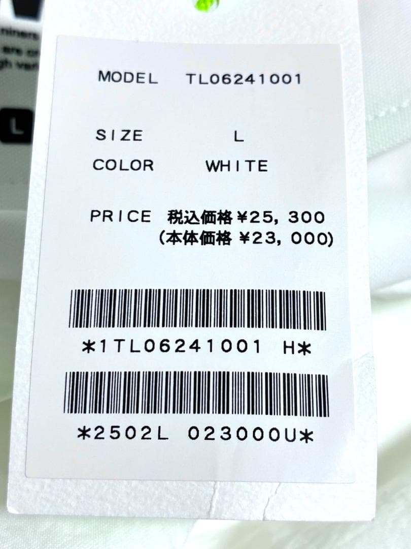 フォロー割】新品 TFW49 コンビネーションオープンシャツ Lサイズ 白
