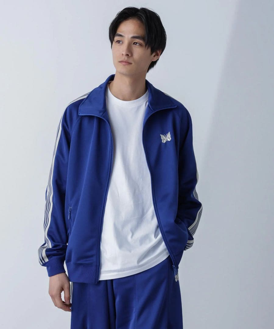 本日限定価格Needles トラックジャケット24ss ブルーS