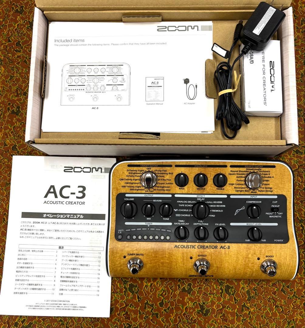 ZOOM AC-3 アコースティックエフェクター AC-3 Acoustic Creator | ZOOM