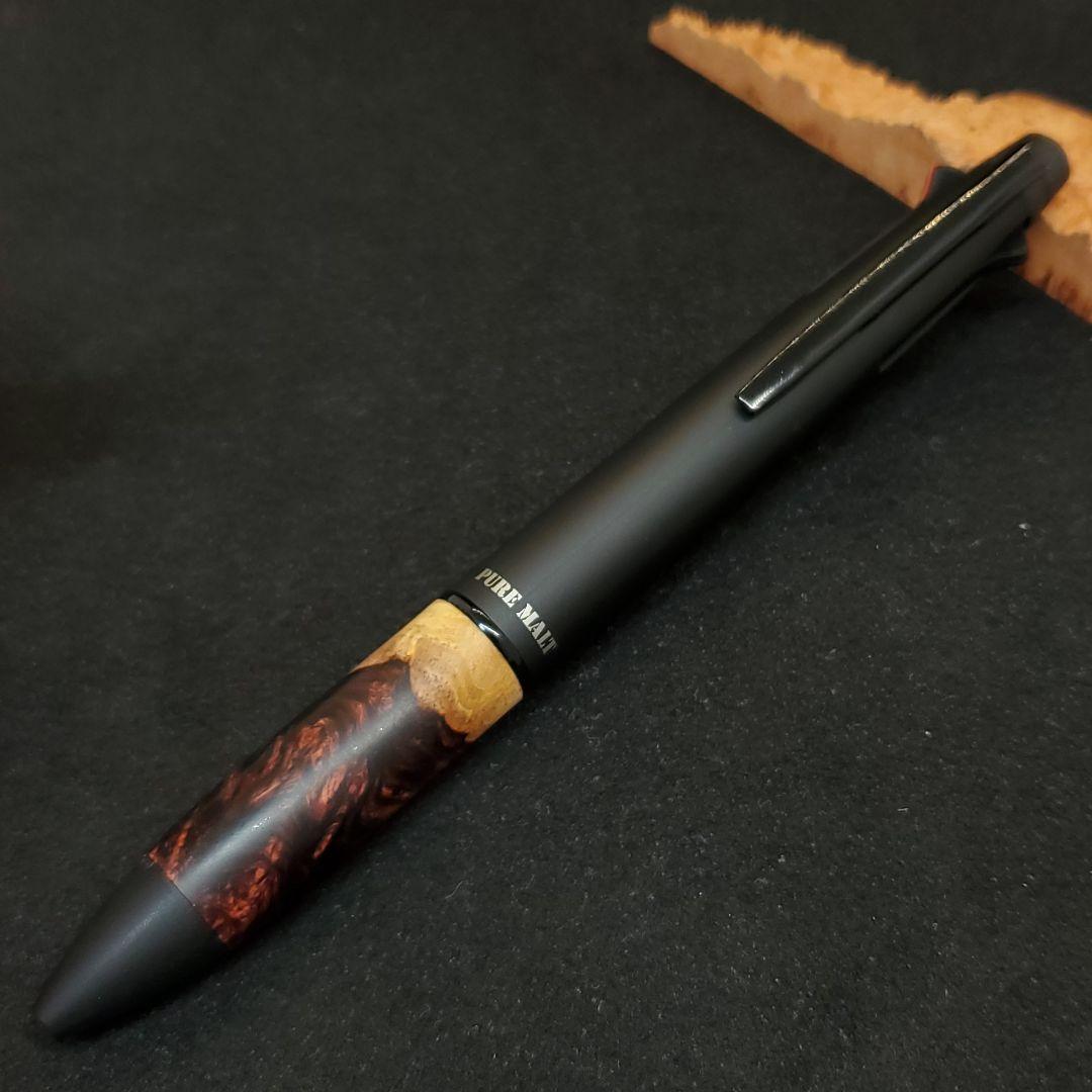 No.60ピュアモルトブラック4&1ホンジェラスローズウッド瘤カスタム 楽天市場】名入れできます Uni ピュアモルト 4＆1 5機能ペン ピュア