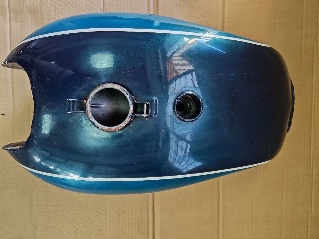 カワサキ W3 純正ガソリンタンク 青