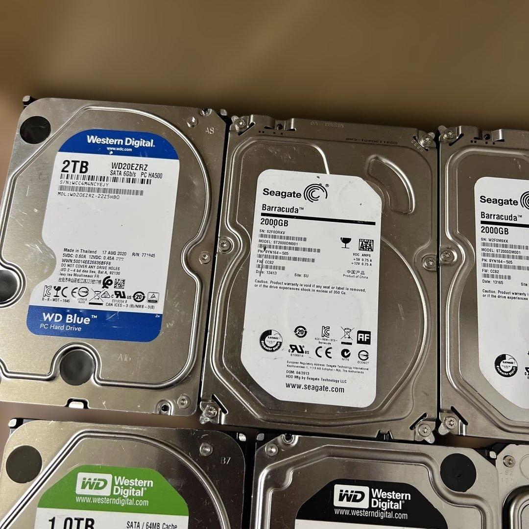 まとめ10個売り 4TB 、2TB、1TBストレージ中古。 新しい