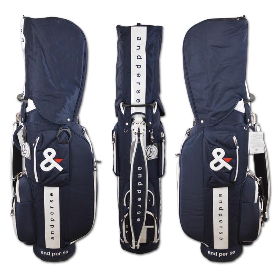 新品 and per se アンパスィ キャディバッグ AUS7305 ネイビ