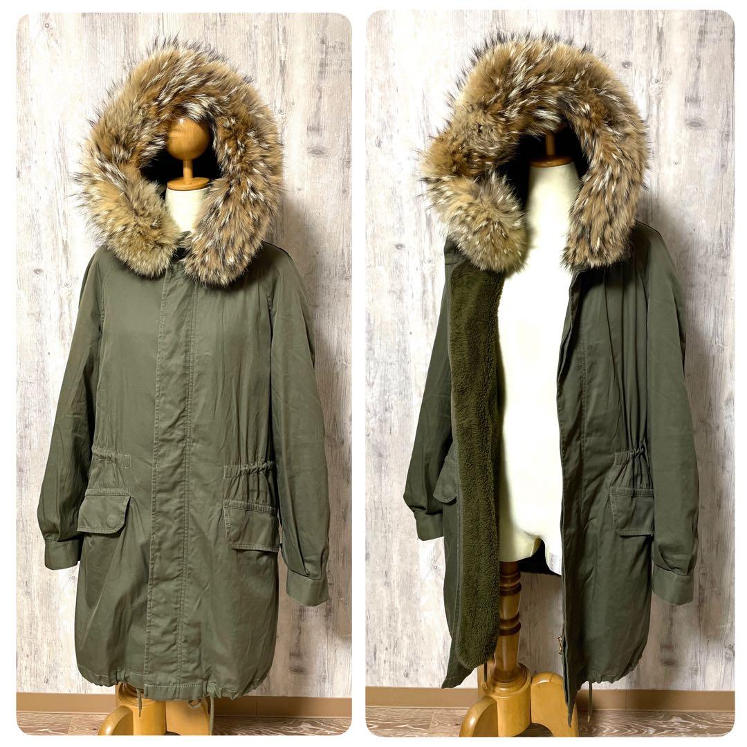 美品 マークジェイコブス×スタンダードサプライ　モッズコート　希少コヨーテファー 美品 マークジェイコブス×スタンダードサプライ モッズコート 希少