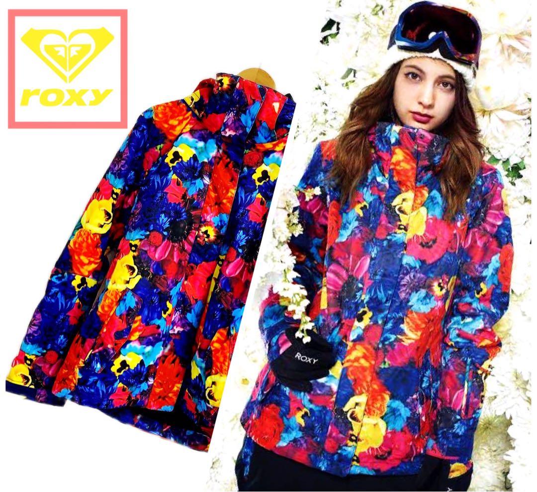 ロキシー 蜷川実花 スノボウェア スキーウェア ジャケット 花柄 マギー 着用 ロキシー 蜷川実花 スノボウェア スキーウェア ジャケット 花柄 マギー