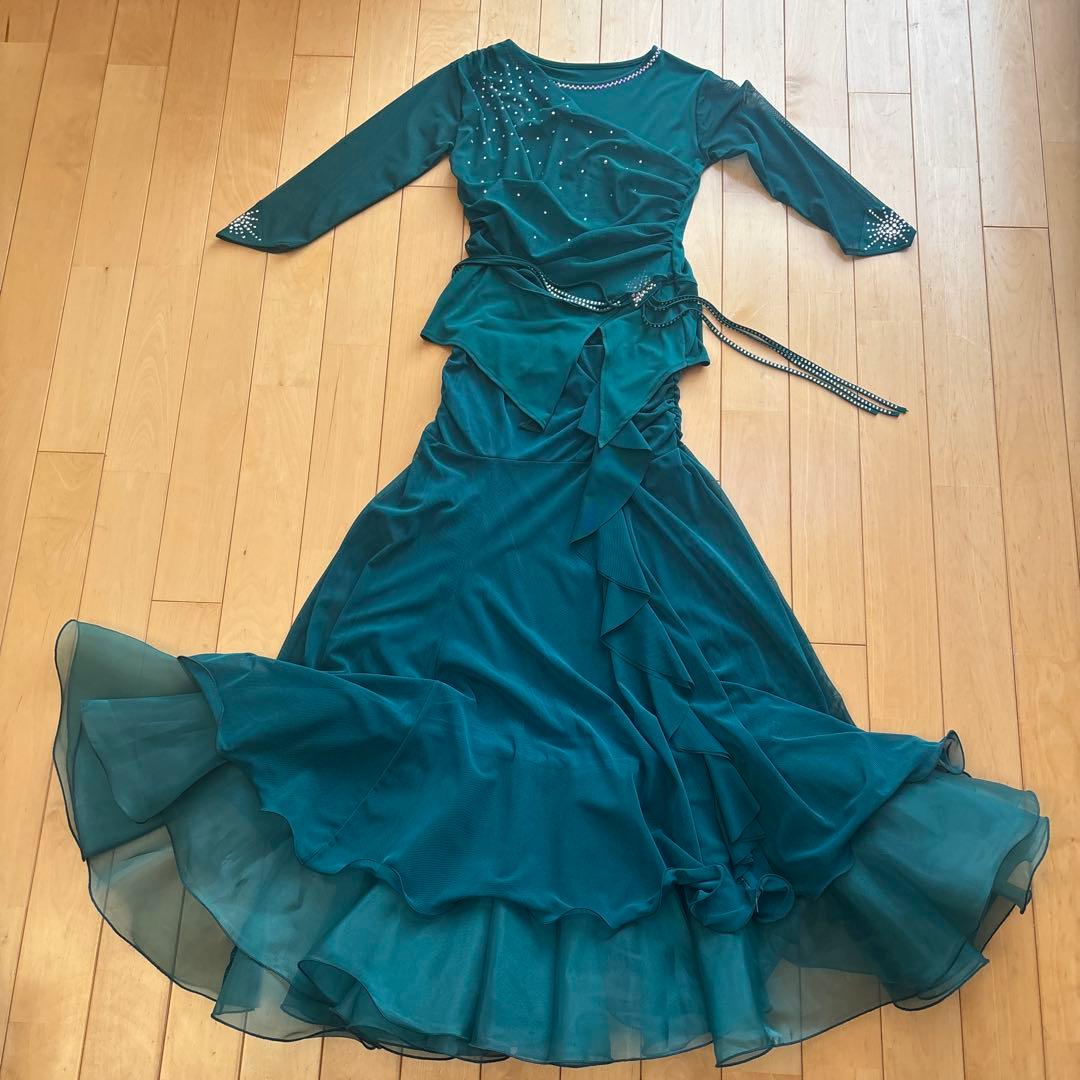 社交ダンス レッスンウェア ティール