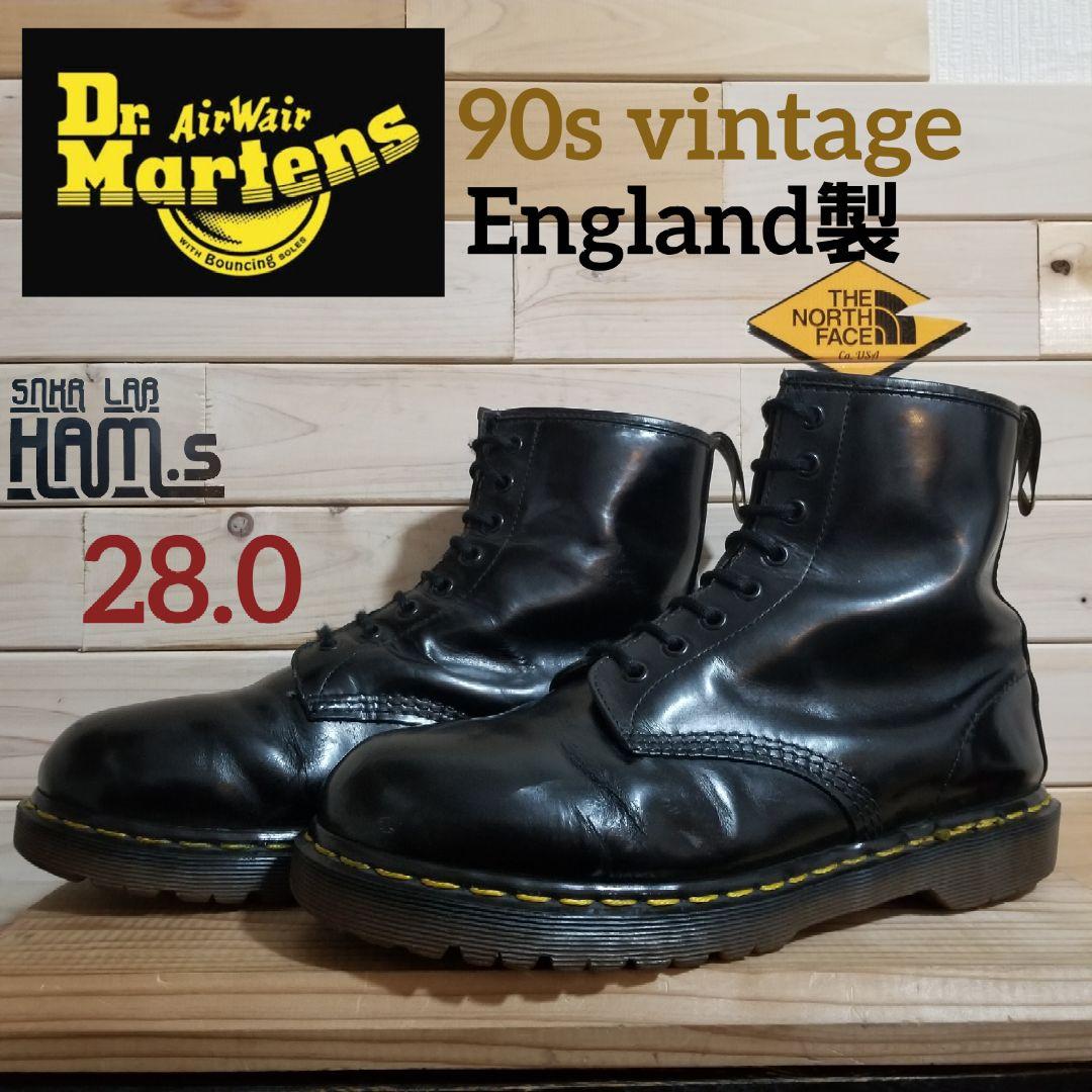 美品　90年代 英国製 Dr.Martens 8ホールブーツ 28.0　黒 楽天市場】古着 〜90年代 ドクターマーチン Dr.Martens ホワイト社製 8