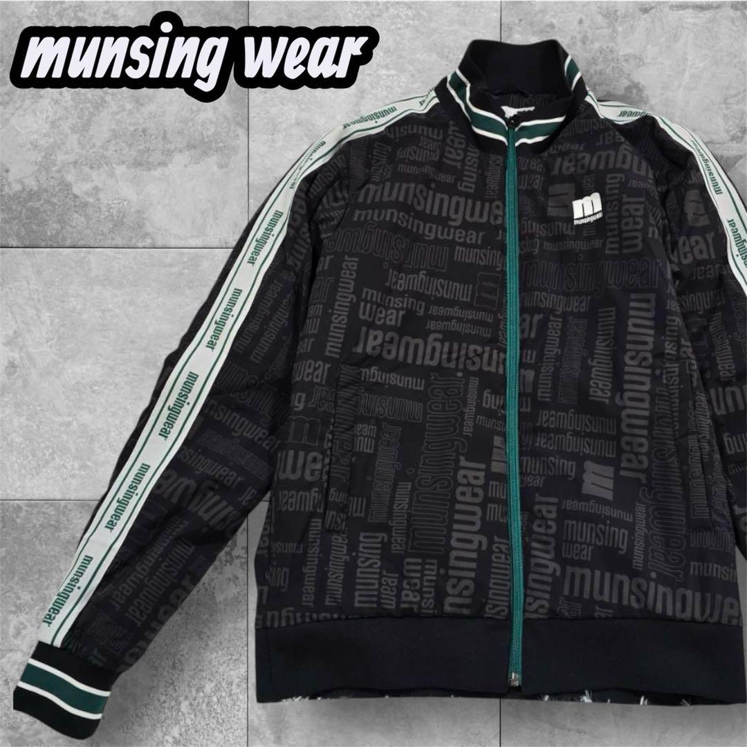 munsing wear 【マンシングウェア】ジャケット 黒 M ゴルフウェア MUNSING WEAR マンシングウェア ダウンジャケット ブラック系 3L