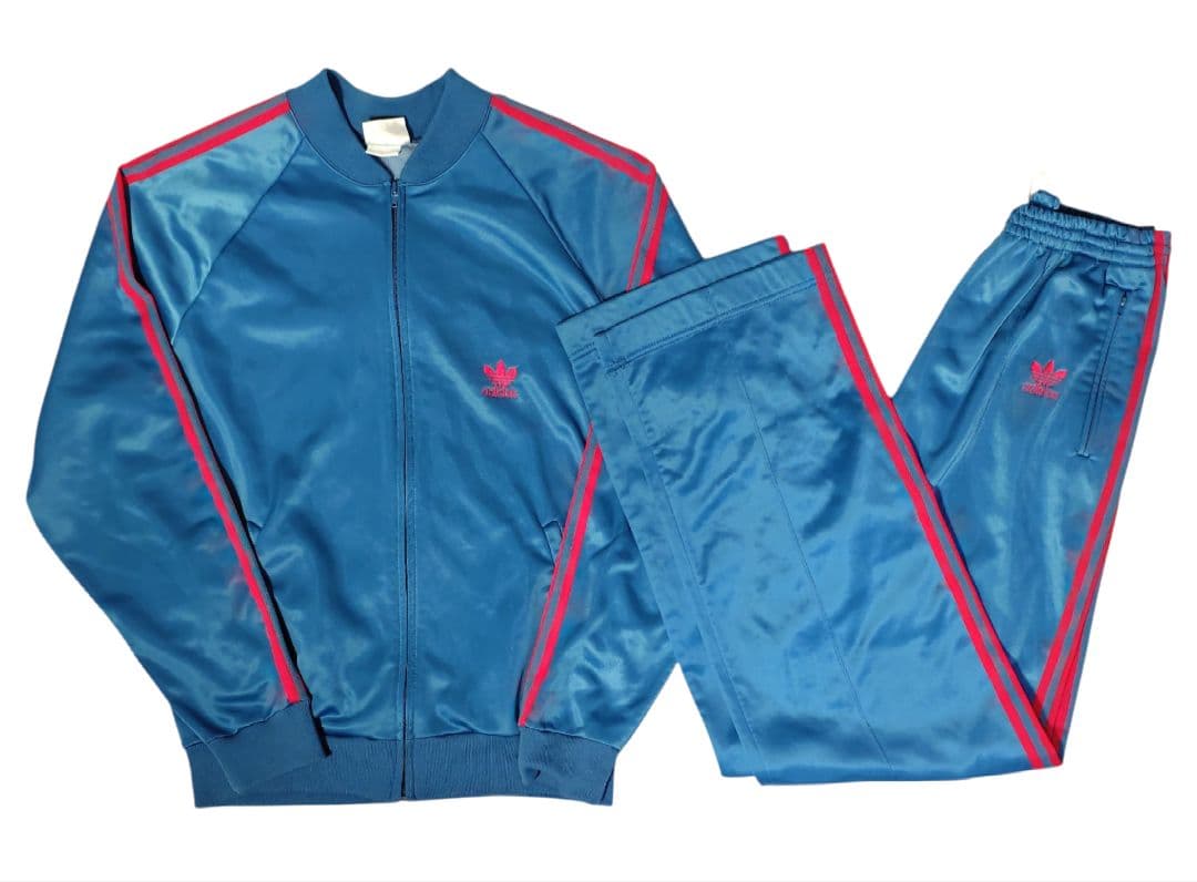 adidas ATP セットアップ ジャージ USA製 80s XL ヨンス着用 極美品 XL 80s ATP adidas ネイビートラックスーツ アディダス