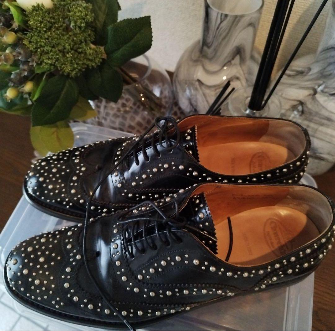 あさと様　church's ブラックレザーシューズ 38 1/2 あさと様 church's ブラックレザーシューズ 38 1/2