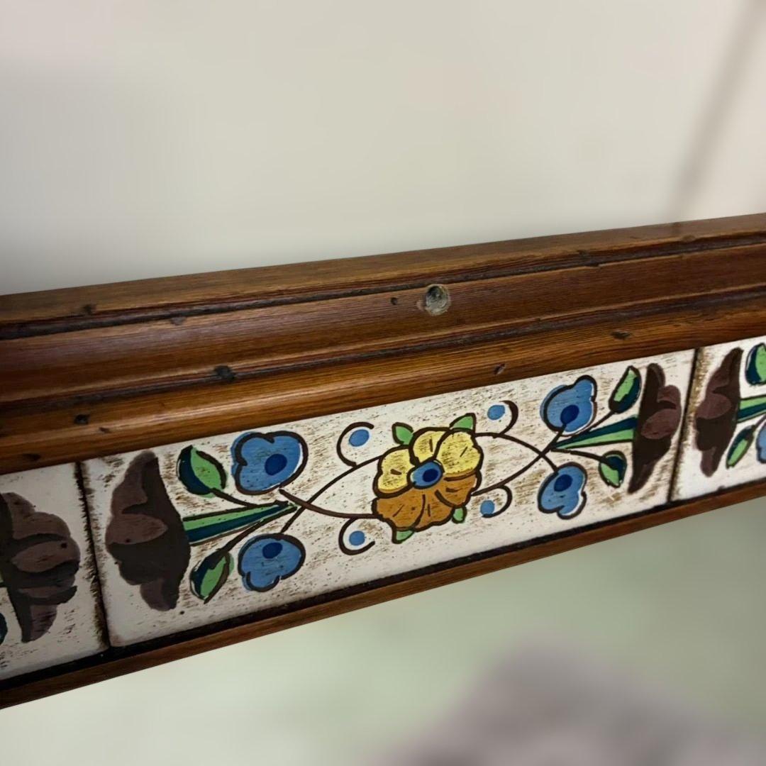 ヴィンテージ ウォールミラー スペイン製 タイル 無垢 大 ヴィンテージ