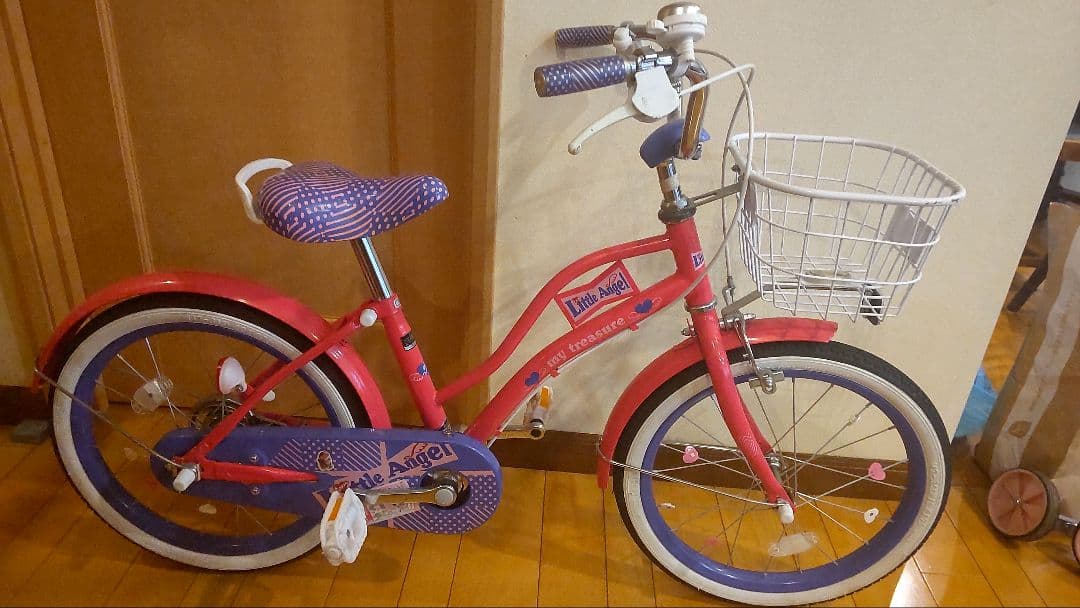 自転車 女の子 18インチ ピンク トイザらス リトルエンジェル - メルカリ
