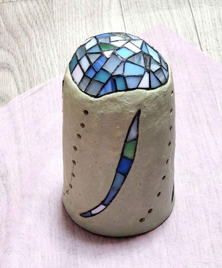 《希少価値 》陶ステンドグラスランプ