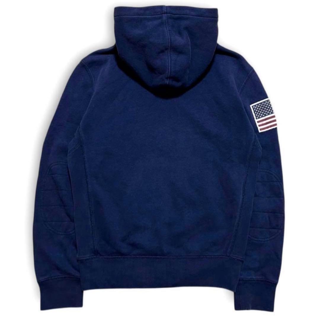 希少 90s ラルフローレン 国旗 刺繍 ビッグポニー 短丈 ジップ