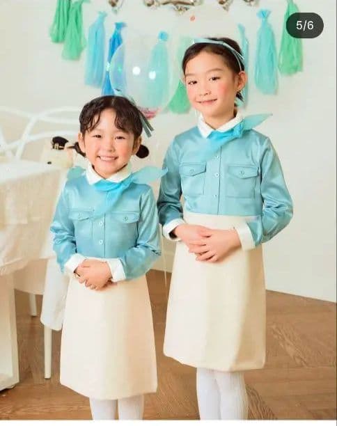 大韓航空 子供 ワンピース CA コスプレ 即日発送！】【ハロウィン】CAロングフレアワンピース 【コスプレ5点