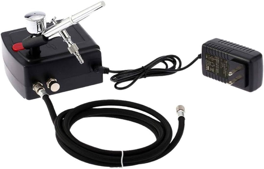 エアブラシ ミニコンプレッサー セット ダブルアクション - メルカリ