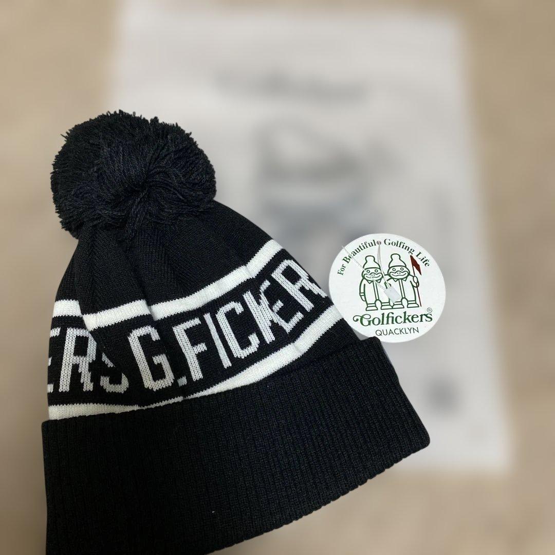 Golfickers ポンポン付きニット帽 黒/白 ニット帽販売のお知らせ〉 こんにちは。今年も新色を加えてニット帽を