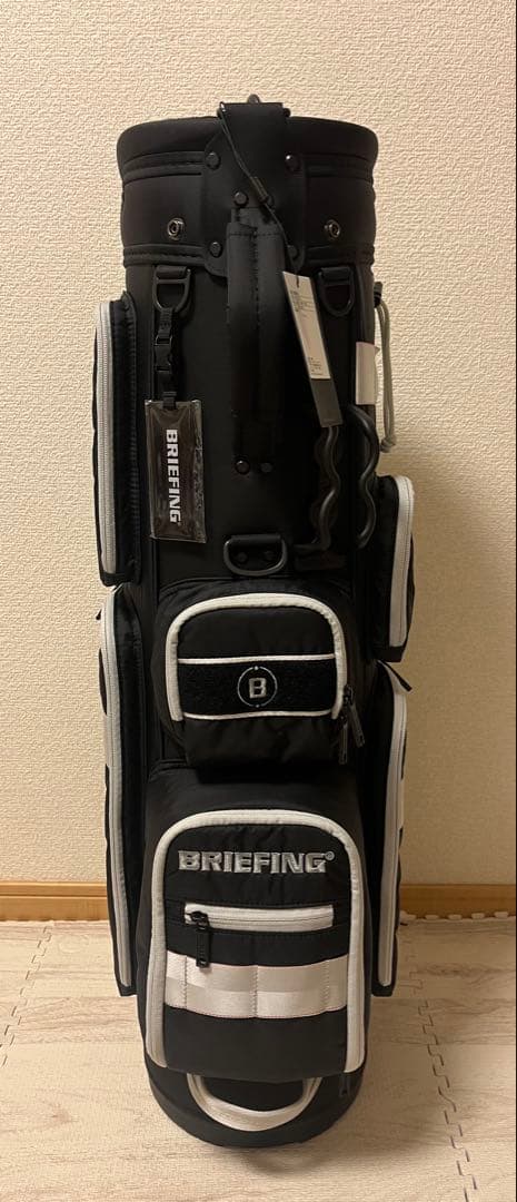 新品】BRIEFING キャディバッグ CR-6 ブラック×ライトグレー