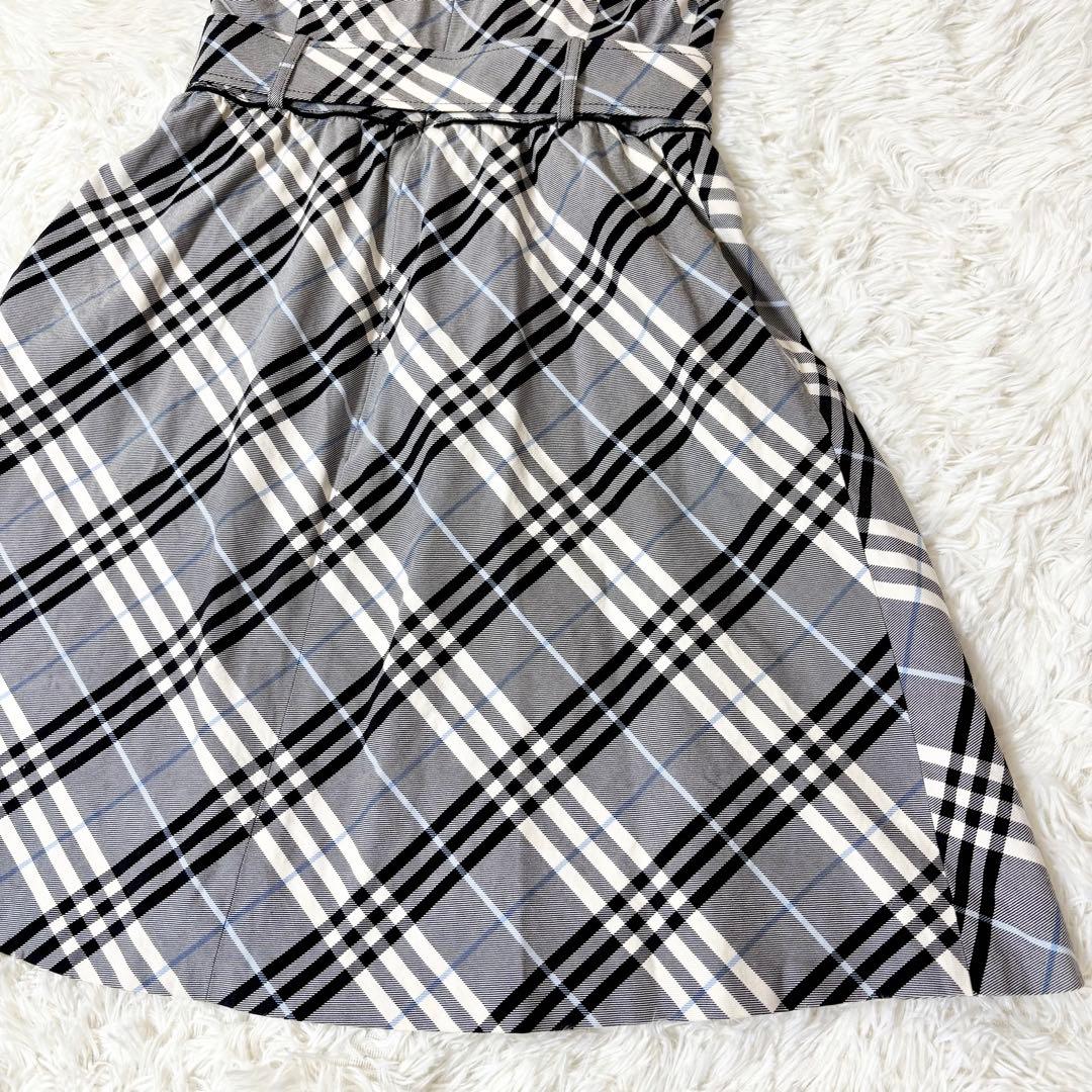 美品 バーバリーブルーレーベル ノバチェック Aライン ワンピース