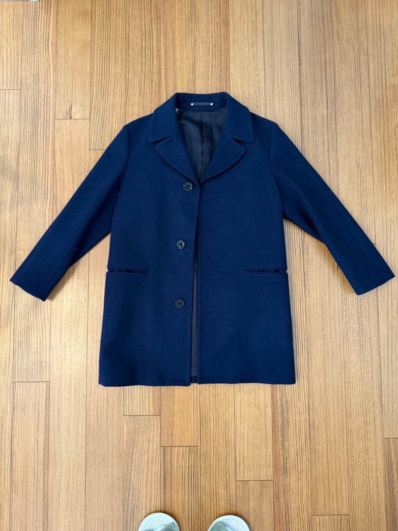 ポールスミス PaulSmith ネイビー ウール100%チェスターコート S