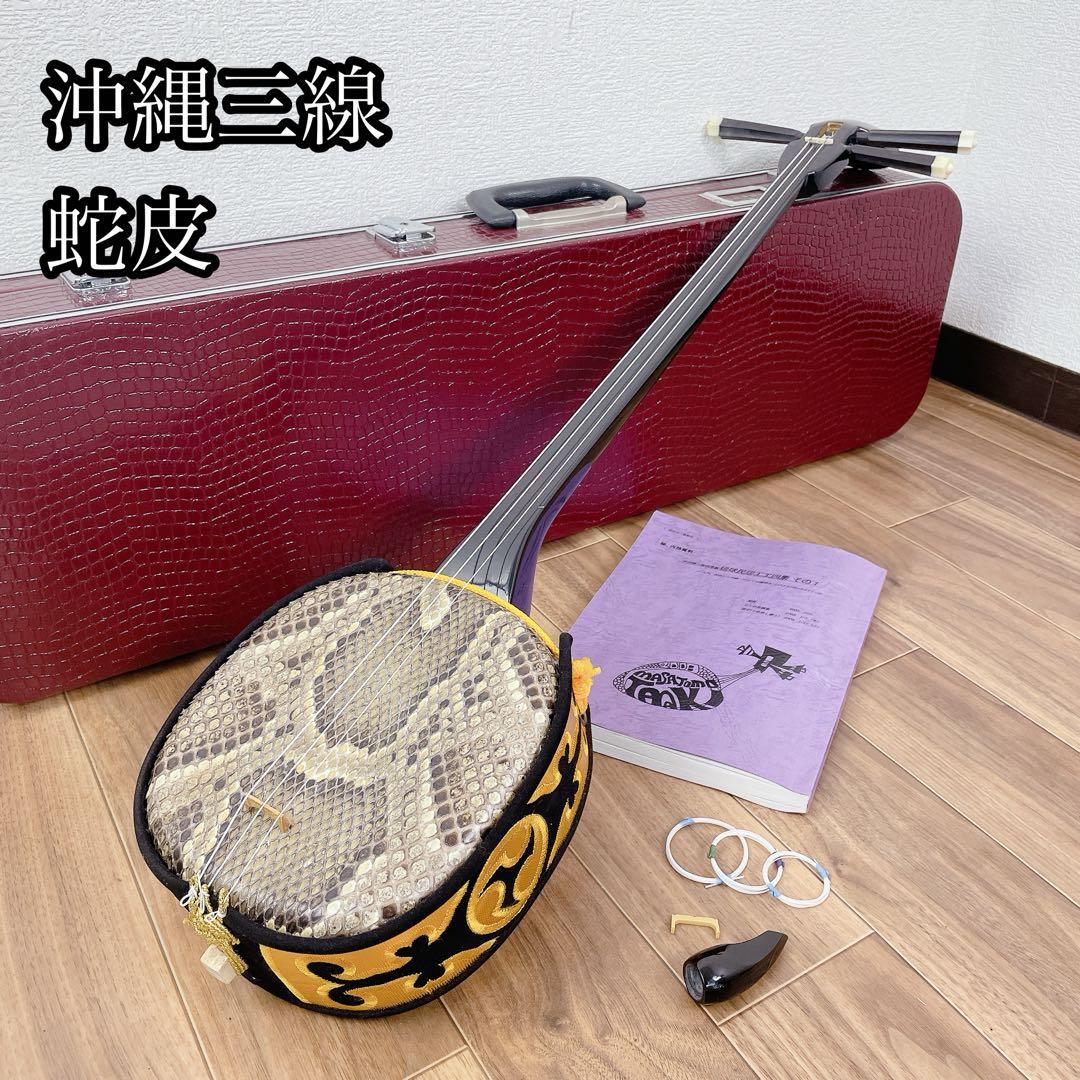 沖縄 三線 蛇皮 沖縄民謡 民謡 和楽器 沖縄 三線 和楽器 民謡楽器 人工皮 初級者用 沖縄三線 本蛇皮 琉球