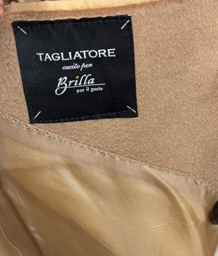 タリアトーレ ウール ダブルブレストコート ベージュ 46サイズ
