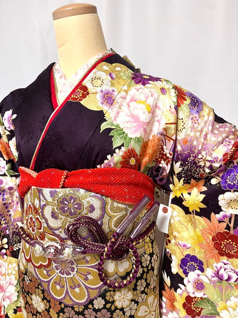 美おり】振袖 正絹 振袖フルセット 7点セット 成人式 古典文様 豪華